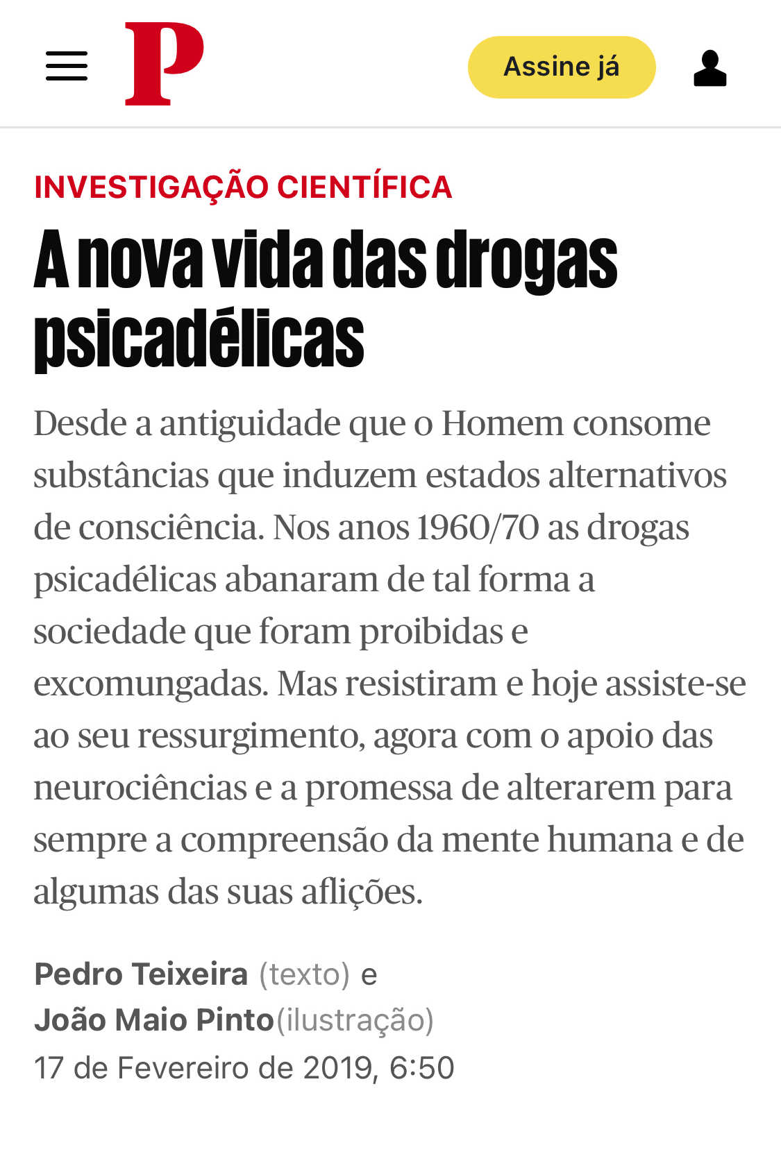 Público - João da Fonseca Psicadélicos
