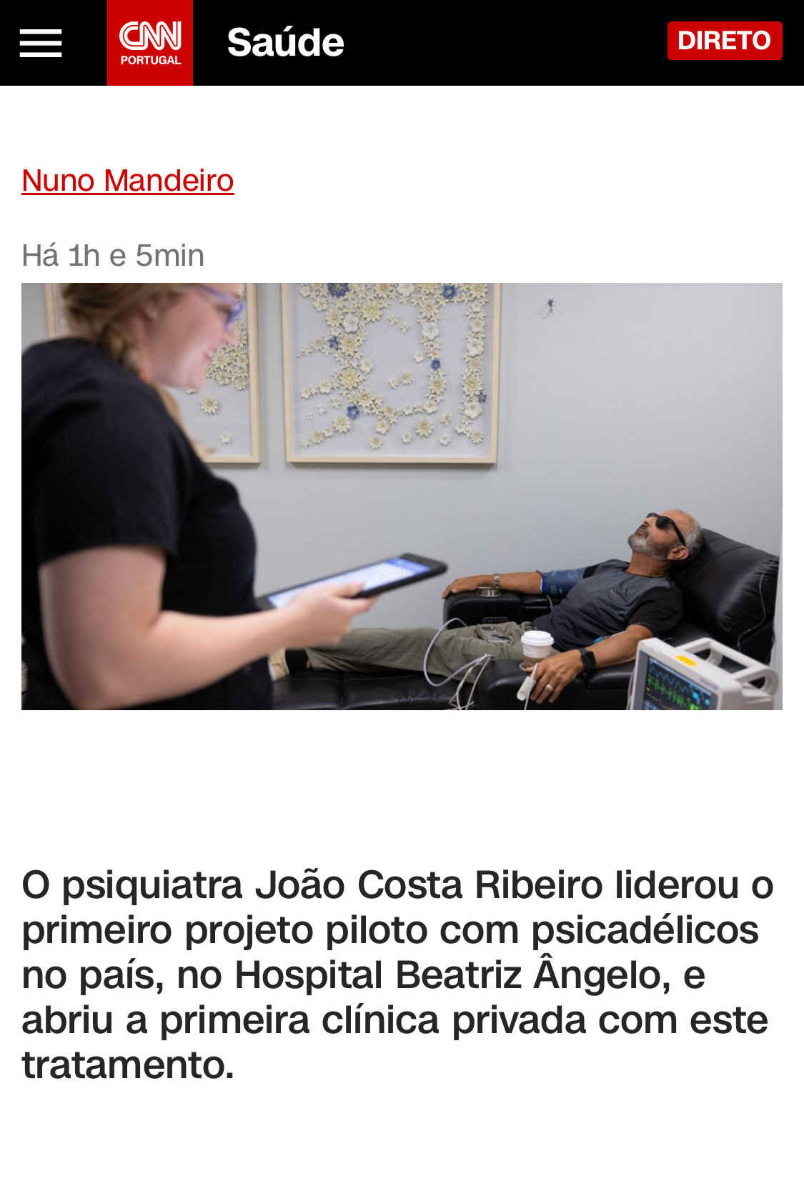 CNN - primeira clínica de ketamina em Portugal